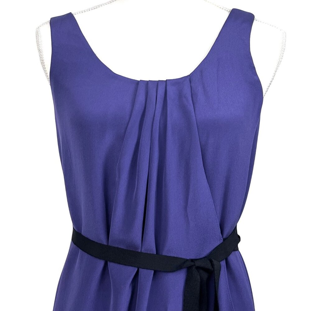 Alexander Wang 100% Silk Wrap Mini Cocktail Dress 2 Purple Petal Belt Tie Luxury - Picture 3 of 12